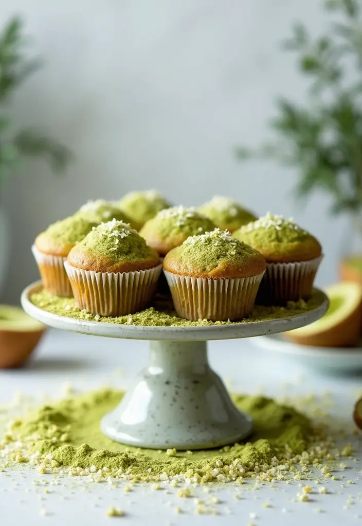 30+ Vegan Gluten Free Muffin Recipes for a Healthier Treat 78 30+ Vegan Gluten Free Muffin Recipes for a Healthier Treat - 12. Matcha Coconut Muffins