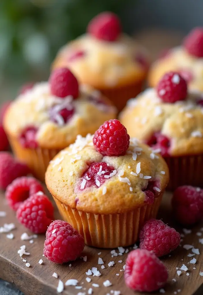 30+ Vegan Gluten Free Muffin Recipes for a Healthier Treat 143 30+ Vegan Gluten Free Muffin Recipes for a Healthier Treat - 21. Raspberry Coconut Muffins