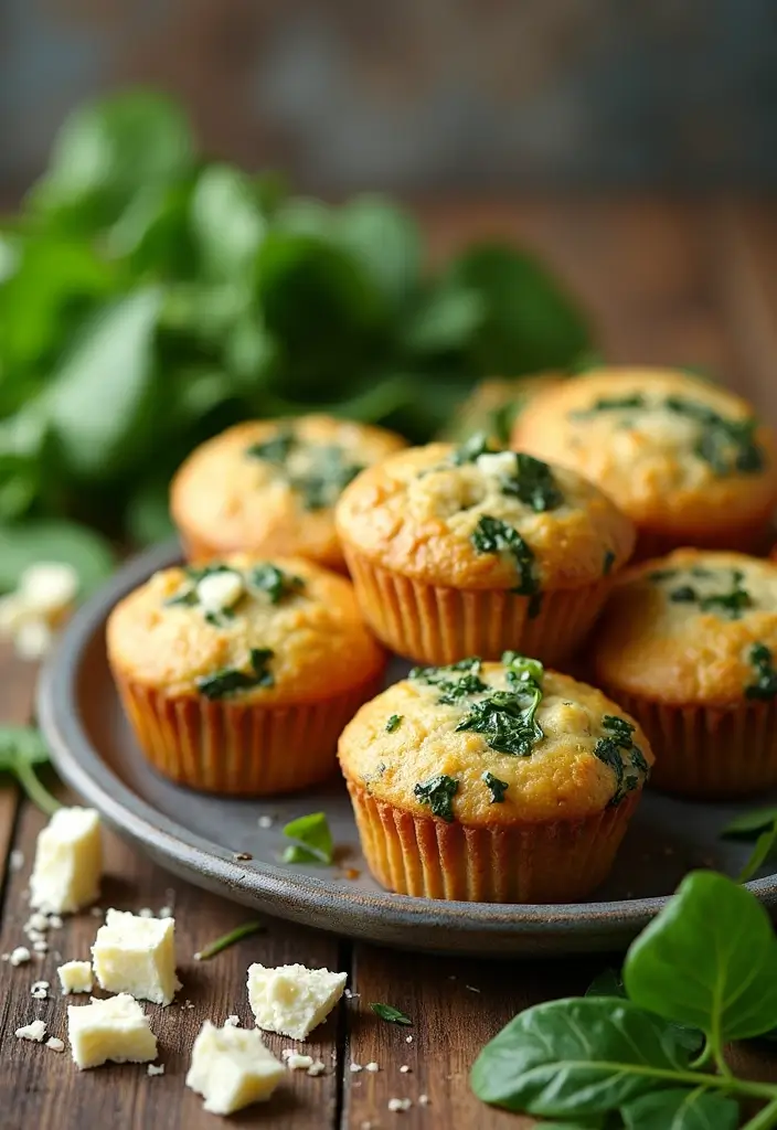 30+ Vegan Gluten Free Muffin Recipes for a Healthier Treat 208 30+ Vegan Gluten Free Muffin Recipes for a Healthier Treat - 30. Spinach Feta Muffins